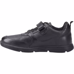) Hush Puppies Alfie Bungee Jnr Leather Boys's Black Shoes - Black, 10 (Adults'
