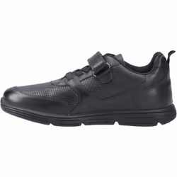 ) Hush Puppies Alfie Bungee Snr Leather Boys's Black Shoes - Black, 6 (Adults'