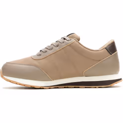 ) Hush Puppies Seventy8 Leather Men's Fossil Trainers - Brown, 8 (Adults'