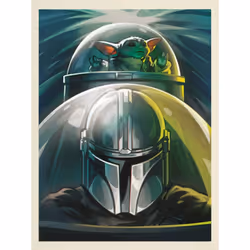 Star Wars: The Mandalorian N-1 Starfighter Framed Canvas Print