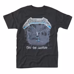 Metallica Unisex Adult Ride The Lightning T-Shirt - M, Black