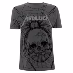 Metallica Unisex Adult Spider T-Shirt - S, Grey