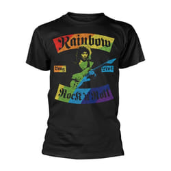 Rainbow Unisex Adult Long Live Rock N Roll T-Shirt - XXL, Black