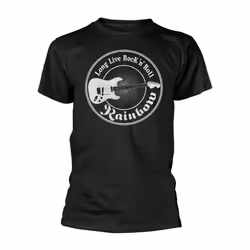 Rainbow Unisex Adult Long Live Guitar T-Shirt - M, Black