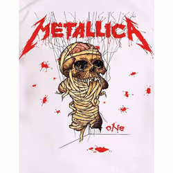 Metallica Unisex Adult One Landmine T-Shirt - S, White
