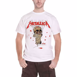 Metallica Unisex Adult One Landmine T-Shirt - S, White