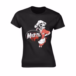 Misfits Womens/Ladies Waitress T-Shirt - L, Black