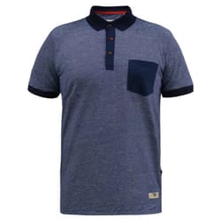 Duke Mens Oxley D555 Kingsize Fine Stripe Polo Shirt - 6XL, Navy