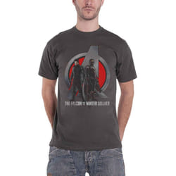 Marvel Comics Unisex Adult Falcon & Winter Soldier Logo T-Shirt - XXL, Charcoal Grey