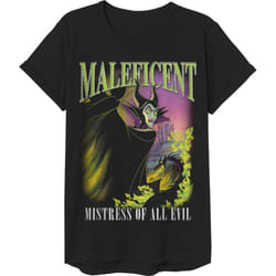 Sleeping Beauty Unisex Adult Homage Maleficent Cotton T-Shirt - S, Black
