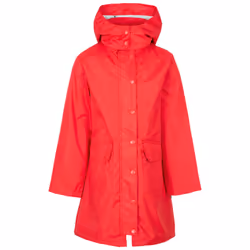 Trespass Girls Drizzling Waterproof Jacket - 5-6 Years, Red