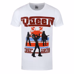 Queen Unisex Adult 1976 Tour Silhouette T-Shirt - S, White
