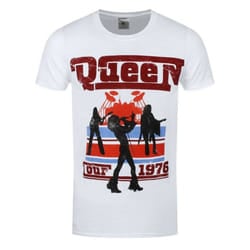 Queen Unisex Adult 1976 Tour Silhouette T-Shirt - S, White