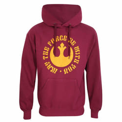 Star Wars Unisex Adult May The Force Be With You Hoodie - L, Red