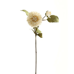Hill Interiors Dahlia Artificial Flower - One Size, White/Green