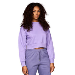 Juice Womens/Ladies Catalina Crew Neck Crop Sweatshirt - M, Purple