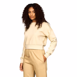 Juice Womens/Ladies Catalina Crew Neck Crop Sweatshirt - M, Stone