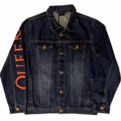 Queen Unisex Adult Crest Cotton Denim Jacket - S, Denim Blue