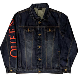 Queen Unisex Adult Crest Cotton Denim Jacket - S, Denim Blue