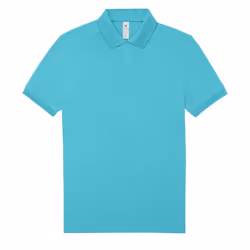 B&C Mens Polo Shirt - S, Meta Turquoise