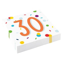Amscan Confetti 30th Birthday Disposable Napkins (Pack of 20)