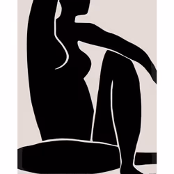 Pyramid International Figure No 12 Print - 40cm x 30cm, Black/Grey
