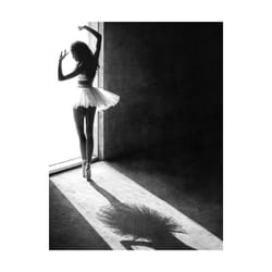 Pyramid International Shadow Dance Print - 50cm x 40cm, Black/White
