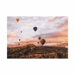 Pyramid International Cappodocia Hot Air Balloon Print - 40cm x 50cm, Brown