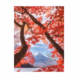 Pyramid International Mount Fuji Autumn Leaves Print