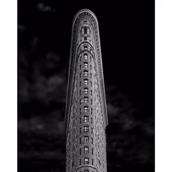 Pyramid International Flatiron Canvas Print - 80mm x 60mm, Black/Grey