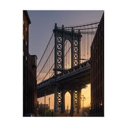 Pyramid International Bridge Print - 50cm x 40cm, Grey