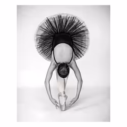 Pyramid International Ballet Technique Canvas Print - 50cm x 40cm, Black/White