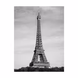 Pyramid International Eiffel Tower Print - 40cm x 50cm, Grey/Black