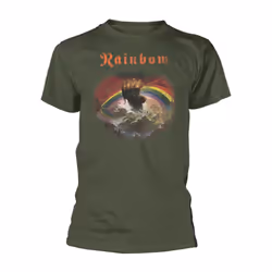 Rainbow Unisex Adult Rising Distressed Regular T-Shirt - M, Green