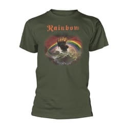 Rainbow Unisex Adult Rising Distressed Regular T-Shirt - M, Green