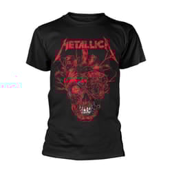 Metallica Unisex Adult Heart Skull T-Shirt - S, Black
