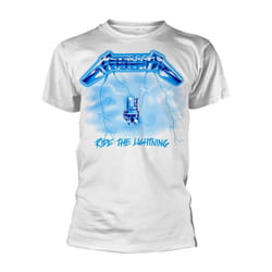 Metallica Unisex Adult Ride The Lightning T-Shirt - S, White