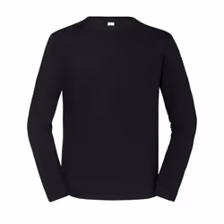 Fruit of the Loom Mens Iconic 195 Premium Ringspun Cotton Long-Sleeved T-Shirt - XS, Black