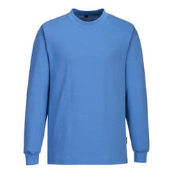 Portwest Mens Anti-Static Long-Sleeved T-Shirt - L, Hamilton Blue
