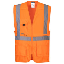 Portwest Mens Executive Pocket Hi-Vis Vest - 3XL, Orange