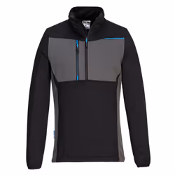 Portwest Mens WX3 Half Zip Fleece Top - L, Black