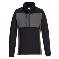 Portwest Mens WX3 Half Zip Fleece Top - L, Black
