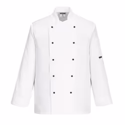 Portwest Mens Somerset Chef Jacket - 3XL, White
