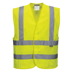 Portwest Mens Mesh Hi-Vis Vest - S-M, Yellow