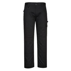 Portwest Mens Super Work Trousers - 32R, Black