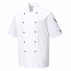 Portwest Mens Kent Chef Jacket - S, White