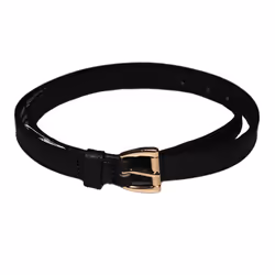 Forest Womens/Ladies Leather Skinny Belt - L, Black