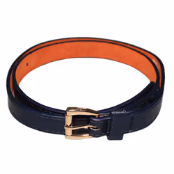 Forest Womens/Ladies Leather Skinny Belt - XL, Navy