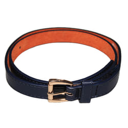 Forest Womens/Ladies Leather Skinny Belt - XL, Navy