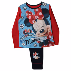 Disney Mickey & Friends Girls Minnie Mouse Top And Bottoms Pyjama Set - 9-10 Years, Navy/Red